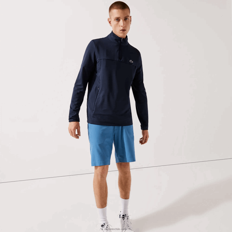 hombres Lacoste azul marino 166 sudadera sport stretch con cremallera en el cuello N6XZ2980