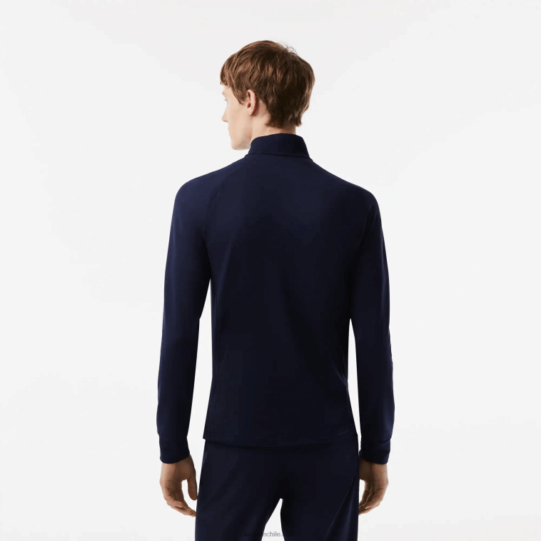 hombres Lacoste azul marino 423 sudadera de golf con cuello redondo insertado N6XZ2313
