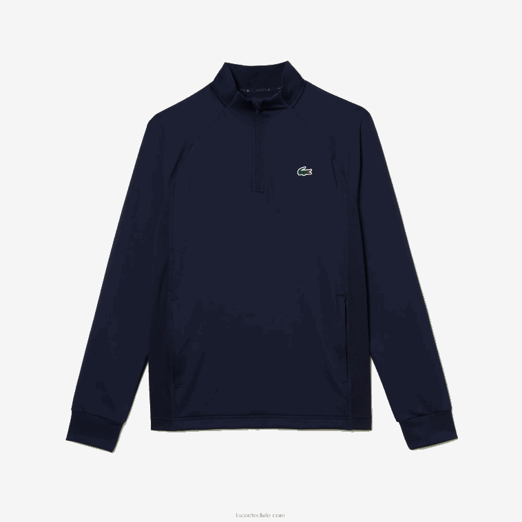 hombres Lacoste azul marino 423 sudadera de golf con cuello redondo insertado N6XZ2313
