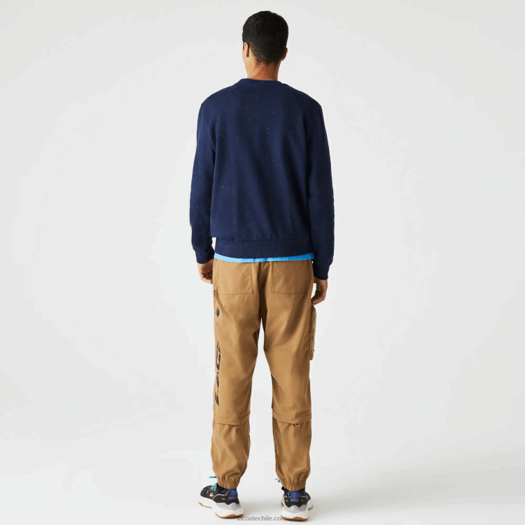 hombres Lacoste azul marino 7cg sudadera de corte clásico con estampado moteado N6XZ2965