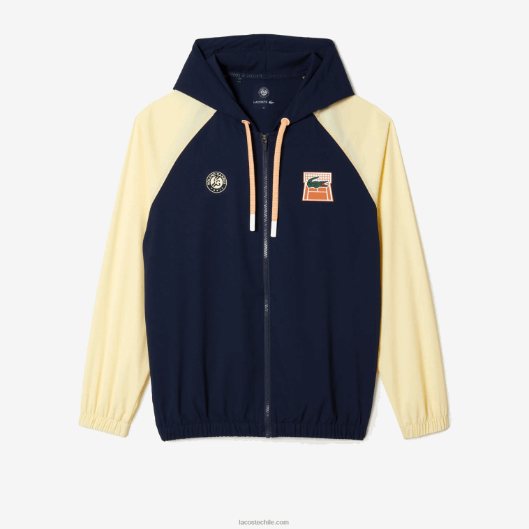 hombres Lacoste azul marino amarillo wim sudadera sport con cremallera edición roland garros N6XZ2375