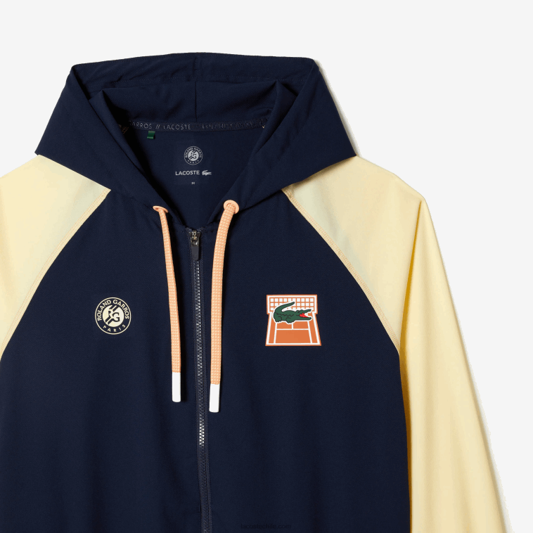 hombres Lacoste azul marino amarillo wim sudadera sport con cremallera edición roland garros N6XZ2375
