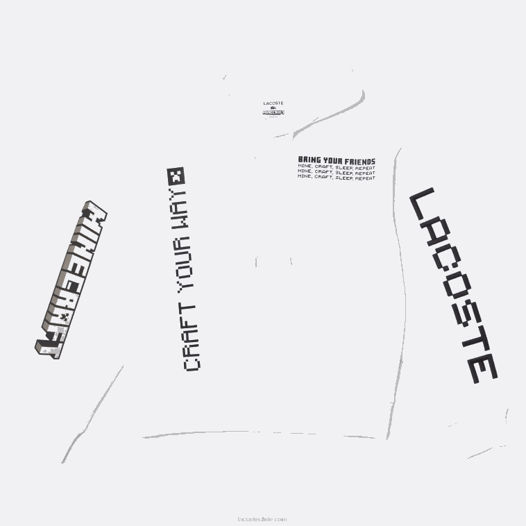 hombres Lacoste blanco 001 sudadera con capucha de polar holgada live x minecraft N6XZ21165