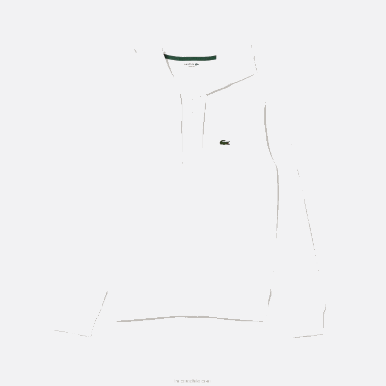 hombres Lacoste blanco 001 sudadera con cremallera y bolsillo canguro N6XZ2295