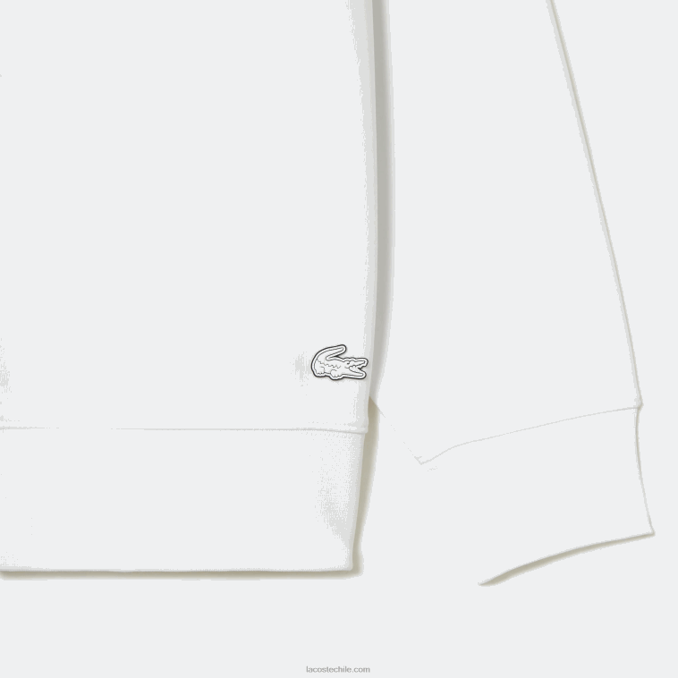 hombres Lacoste blanco 001 sudadera holgada con logo N6XZ26