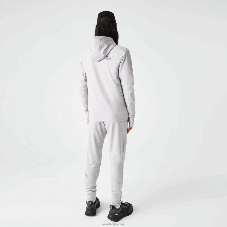 hombres Lacoste chino gris claro 9ya sudadera sport stretch con cremallera N6XZ21084