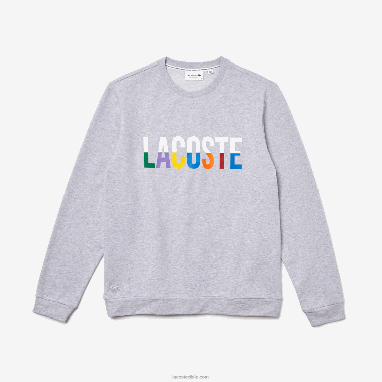hombres Lacoste gris chino blanco w9d sudadera interior de felpa de algodón estampada N6XZ21222