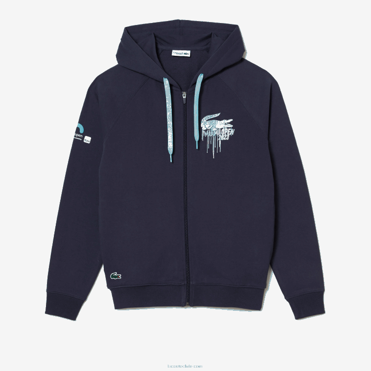hombres Lacoste kxe azul sport miami sudadera con capucha edición abierta N6XZ2354