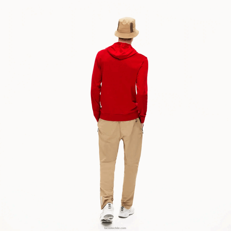 hombres Lacoste rojo 240 sudadera con capucha N6XZ2620