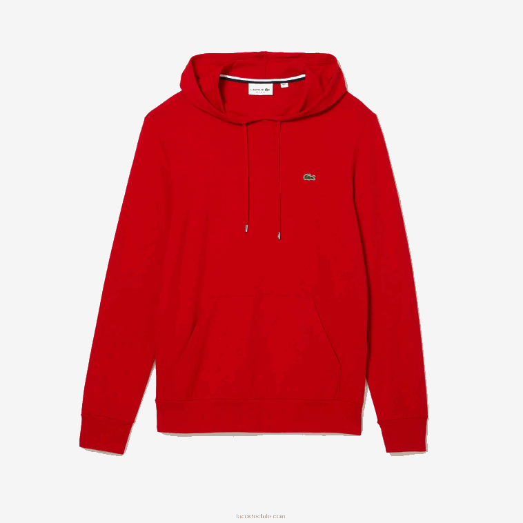 hombres Lacoste rojo 240 sudadera con capucha N6XZ2620