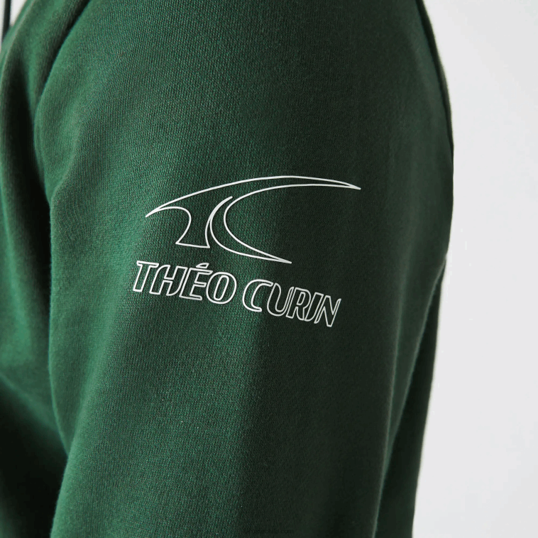 hombres Lacoste verde azul marino nl7 sudadera sport x theo curin de algodón orgánico N6XZ21123
