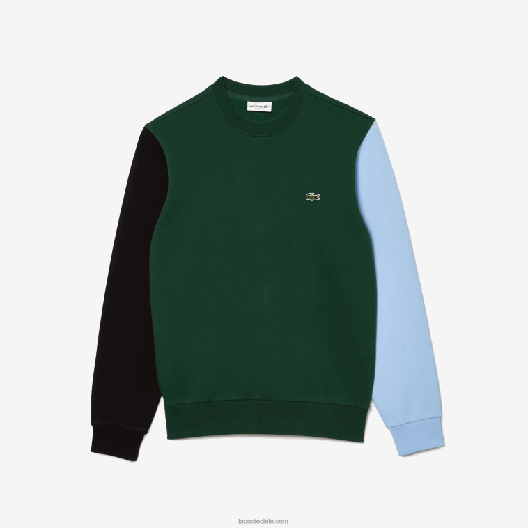 hombres Lacoste verde negro azul ug6 sudadera de felpa cepillada N6XZ21096