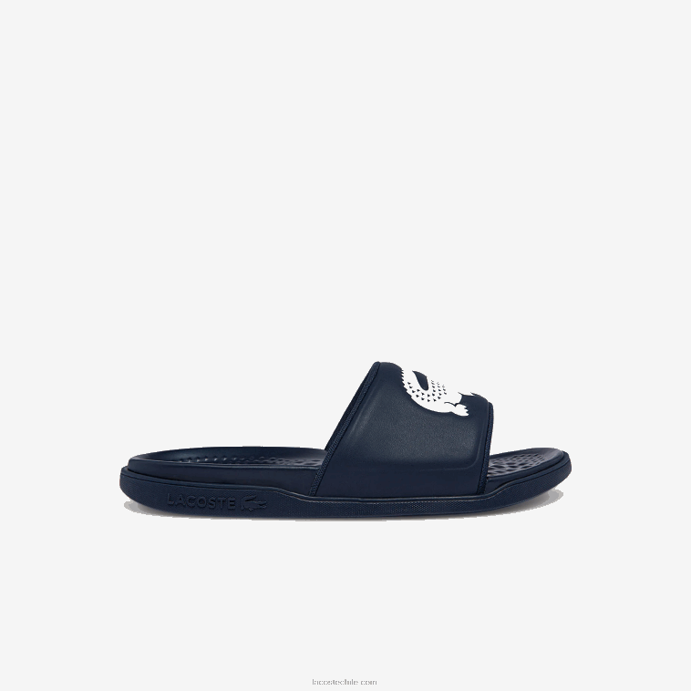 hombres Lacoste azul marino y blanco 092 chanclas sintéticas croco dualiste N6XZ21877 hombres Lacoste azul marino y blanco 092 chanclas sintéticas croco dualiste N6XZ21877