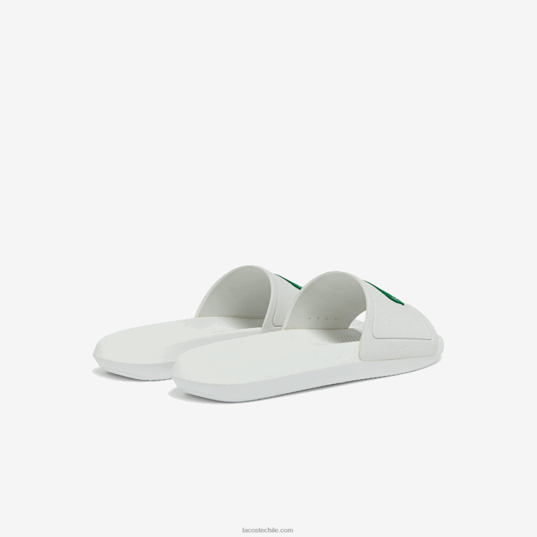 hombres Lacoste blanco/verde 082 chanclas sintéticas repelentes al agua croco N6XZ21819