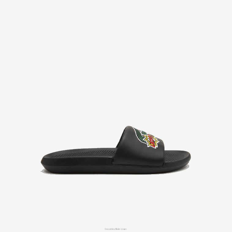 hombres Lacoste negro 02h chanclas sintéticas de cocodrilo N6XZ21761 hombres Lacoste negro 02h chanclas sintéticas de cocodrilo N6XZ21761