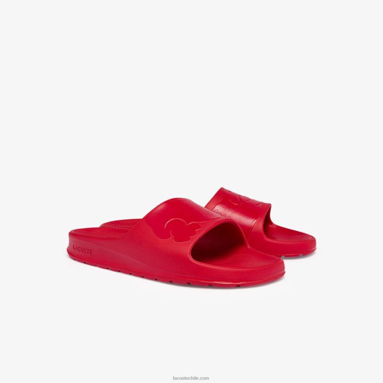 hombres Lacoste rojo rr1 chanclas sintéticas croco 2.0 con logo N6XZ21811