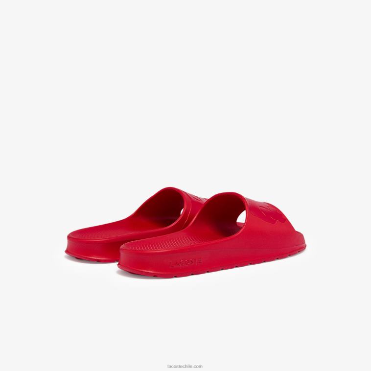 hombres Lacoste rojo rr1 chanclas sintéticas croco 2.0 con logo N6XZ21811