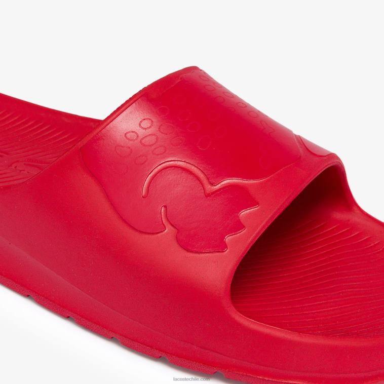 hombres Lacoste rojo rr1 chanclas sintéticas croco 2.0 con logo N6XZ21811