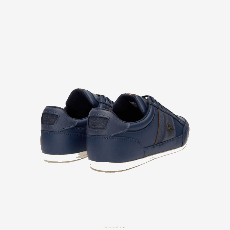 hombres Lacoste azul marino marron oscuro 2e6 Deportivas chaymon de piel y material sintético N6XZ21714