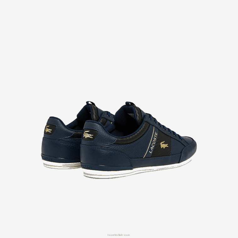 hombres Lacoste azul marino nb0 zapatillas chaymon de piel y fibra de carbono N6XZ21769