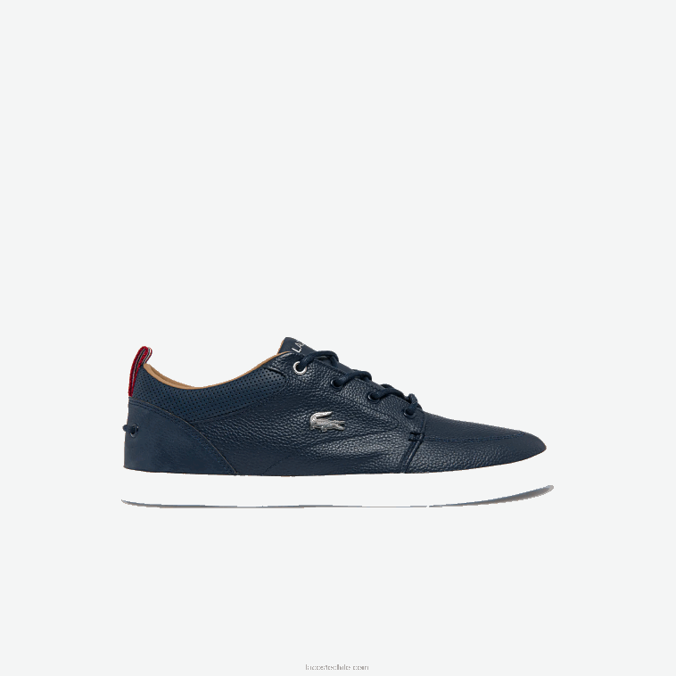 hombres Lacoste azul marino y blanco 092 tenis bayliss de cuero con perforaciones en el cuello N6XZ21757 hombres Lacoste azul marino y blanco 092 tenis bayliss de cuero con perforaciones en el cuello N6XZ21757