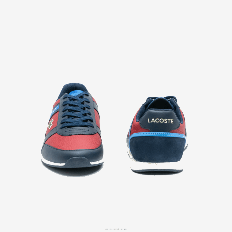 hombres Lacoste azul marino y rojo 144 zapatillas menerva sport sintéticas N6XZ21908