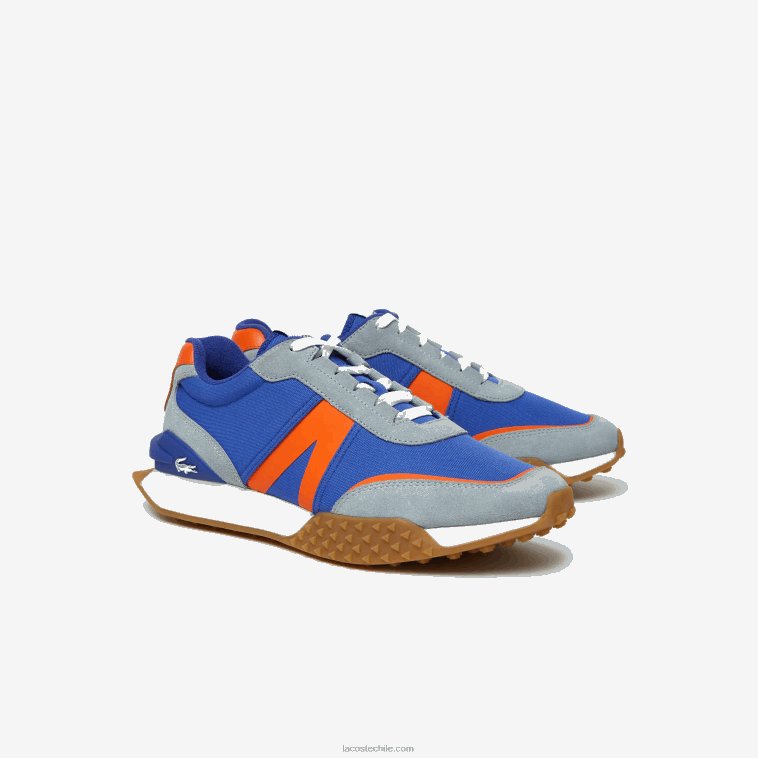 hombres Lacoste azul naranja ba1 Zapatillas de montaña l-spin deluxe de piel y textil para invierno N6XZ21780