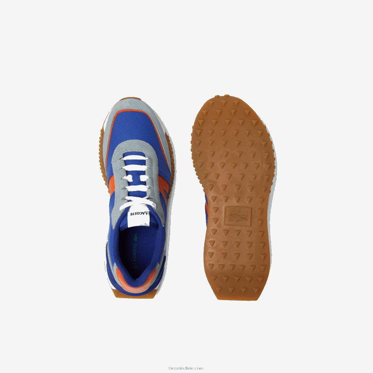 hombres Lacoste azul naranja ba1 Zapatillas de montaña l-spin deluxe de piel y textil para invierno N6XZ21780