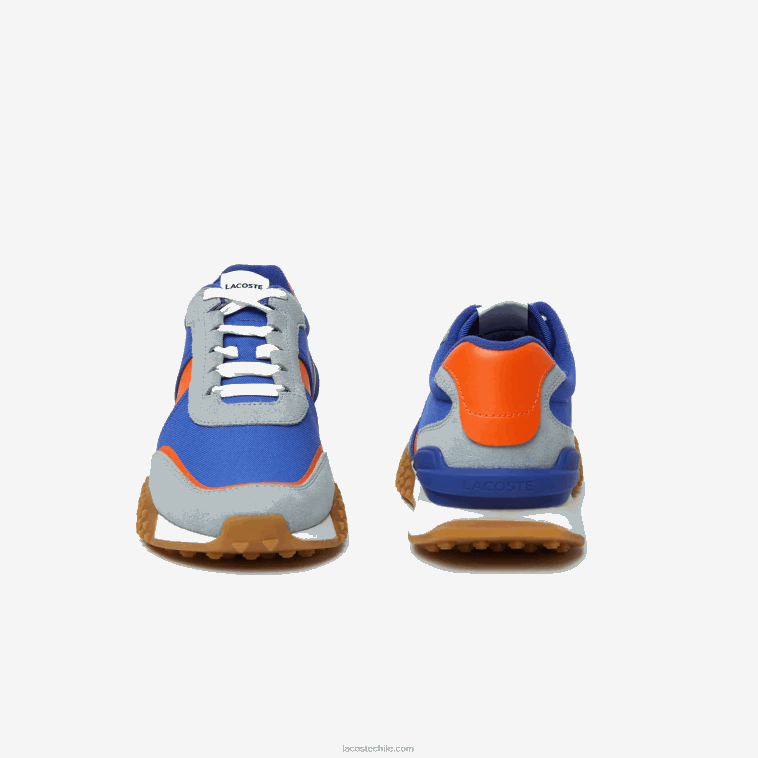 hombres Lacoste azul naranja ba1 Zapatillas de montaña l-spin deluxe de piel y textil para invierno N6XZ21780