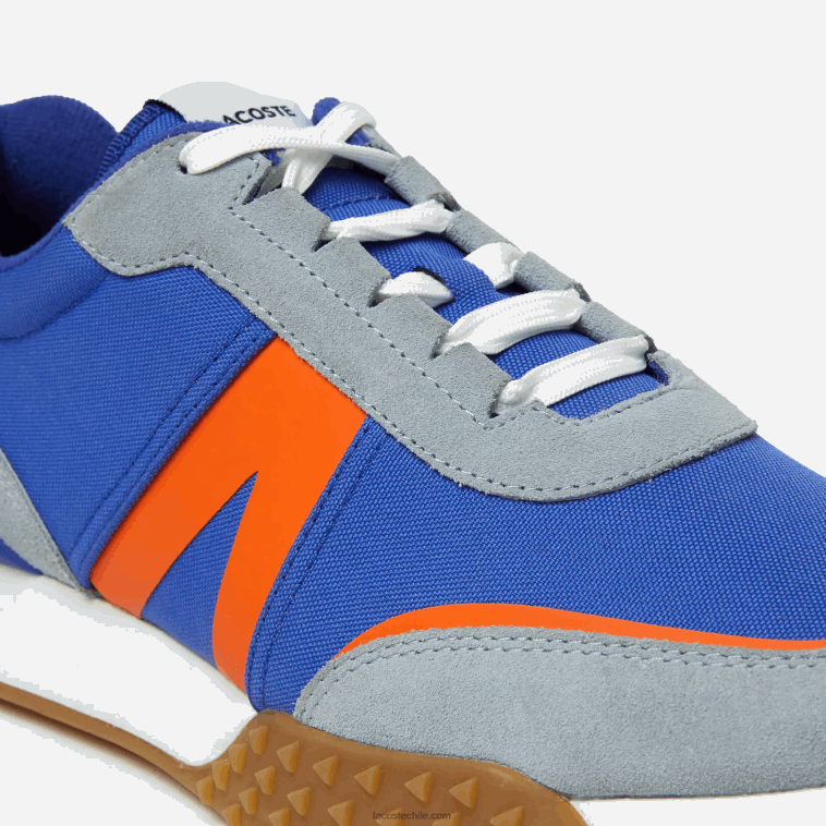 hombres Lacoste azul naranja ba1 Zapatillas de montaña l-spin deluxe de piel y textil para invierno N6XZ21780