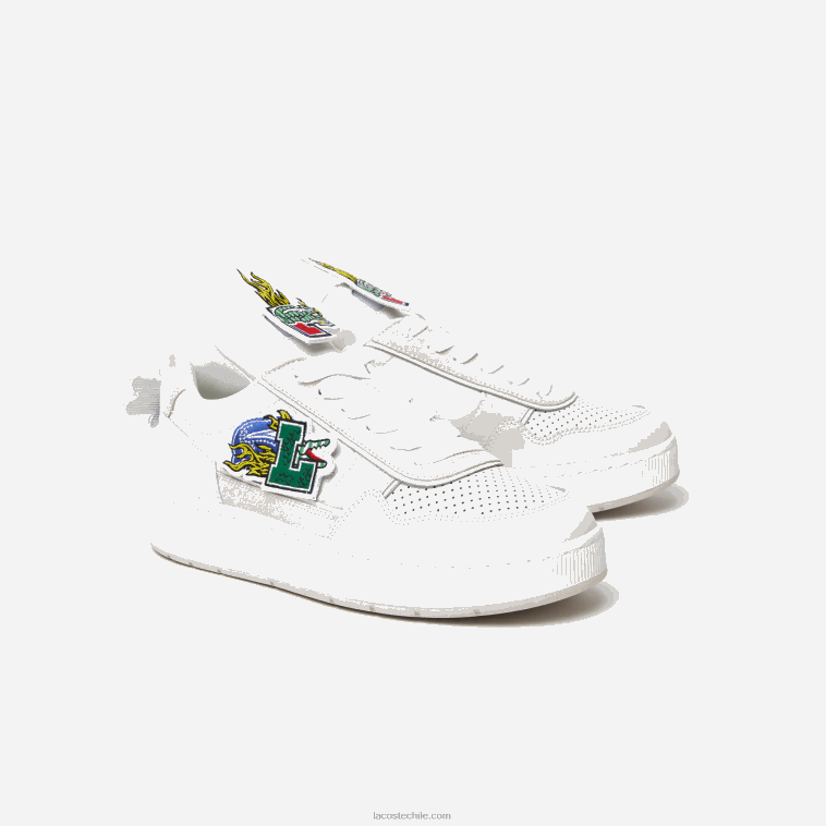 hombres Lacoste blanco 21g tenis Ace con clip N6XZ21785