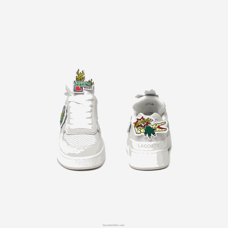 hombres Lacoste blanco 21g tenis Ace con clip N6XZ21785