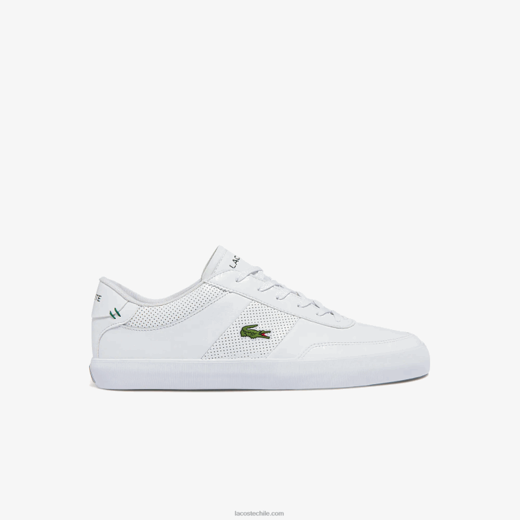 hombres Lacoste blanco 21g zapatillas Court Master de piel N6XZ21913