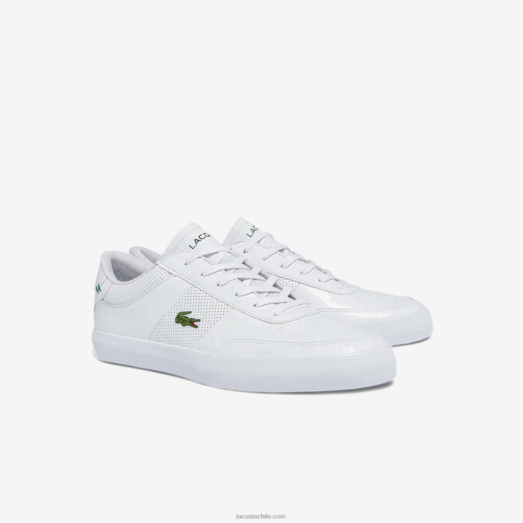 hombres Lacoste blanco 21g zapatillas Court Master de piel N6XZ21913
