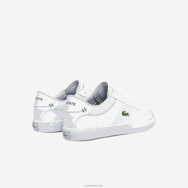 hombres Lacoste blanco 21g zapatillas Court Master de piel N6XZ21913