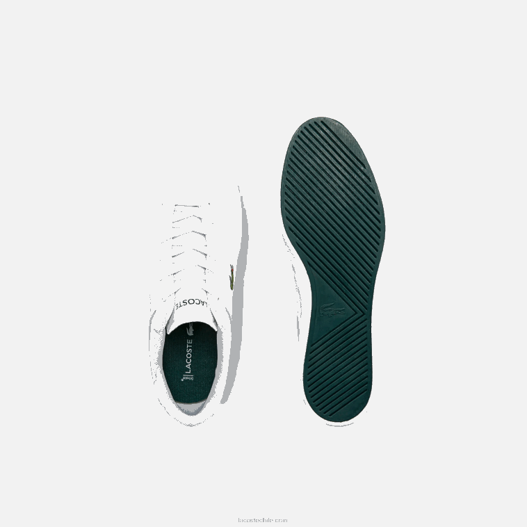 hombres Lacoste blanco 21g zapatillas Court Master de piel N6XZ21913
