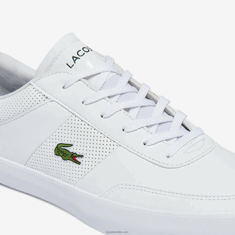 hombres Lacoste blanco 21g zapatillas Court Master de piel N6XZ21913