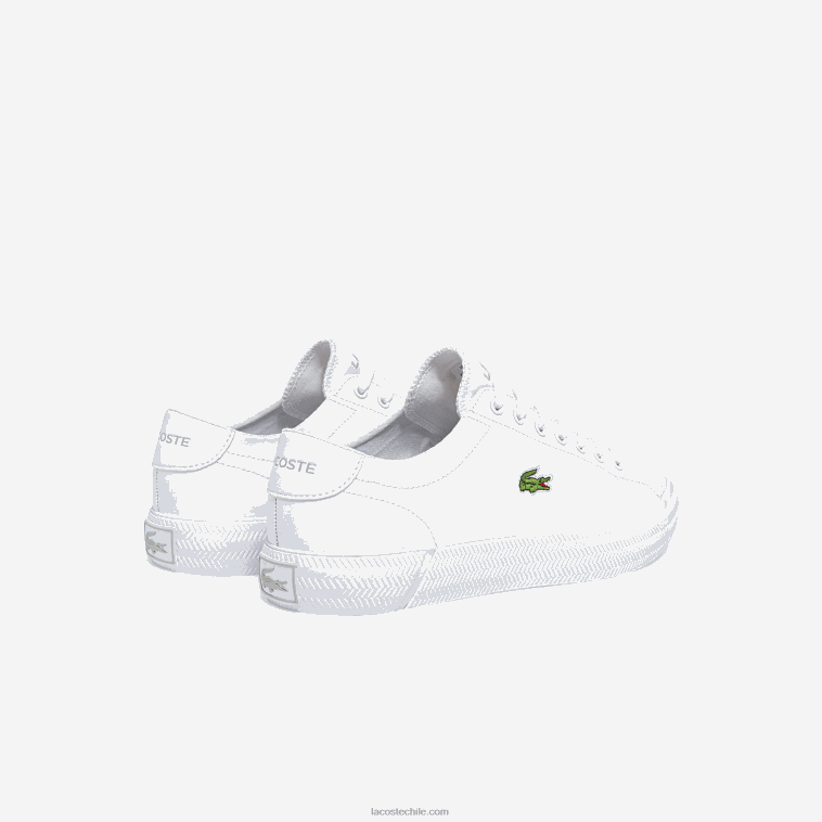 hombres Lacoste blanco 21g zapatillas gripshot de piel y material sintético N6XZ21750