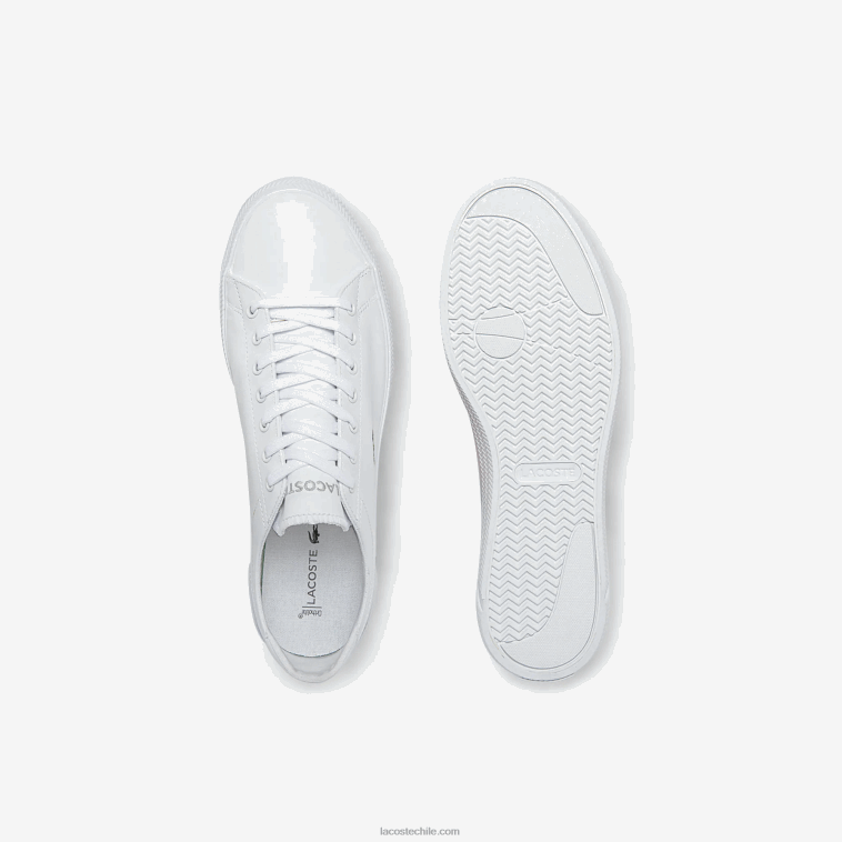 hombres Lacoste blanco 21g zapatillas gripshot de piel y material sintético N6XZ21750