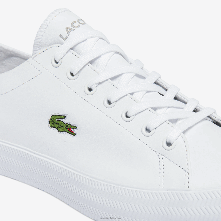 hombres Lacoste blanco 21g zapatillas gripshot de piel y material sintético N6XZ21750