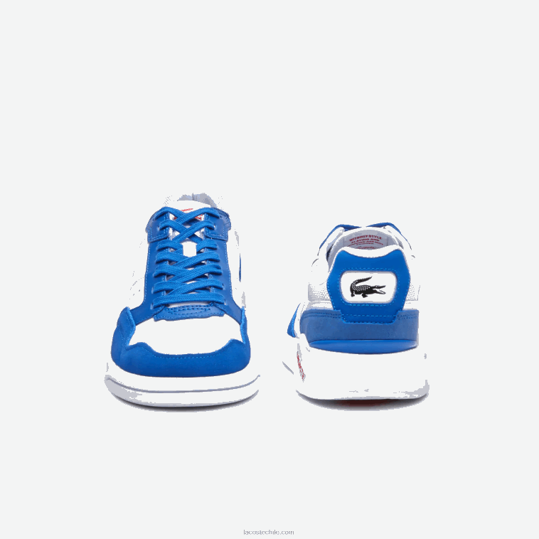 hombres Lacoste blanco/azul 080 tenis game advance de piel de lujo N6XZ21707