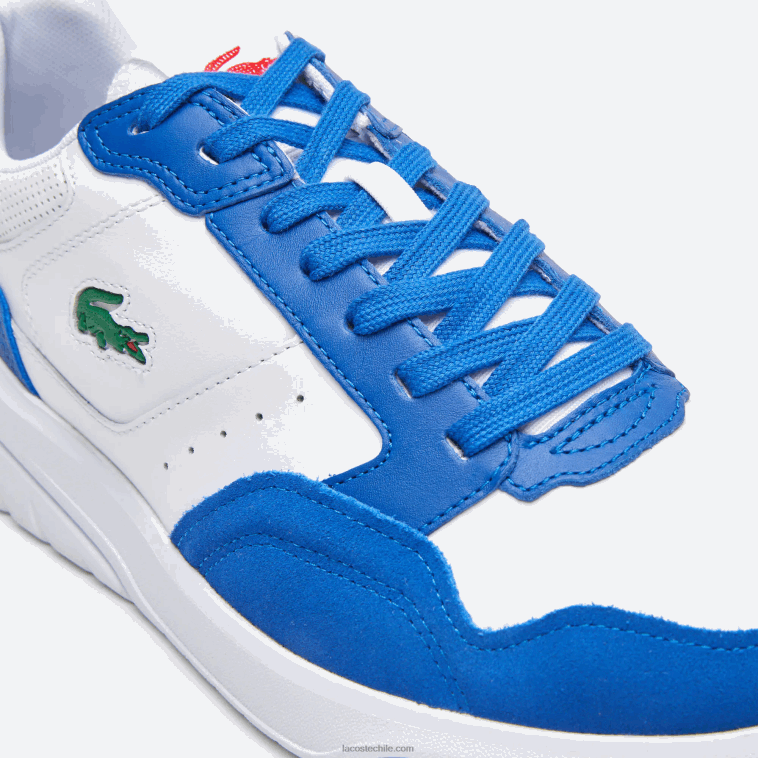 hombres Lacoste blanco/azul 080 tenis game advance de piel de lujo N6XZ21707