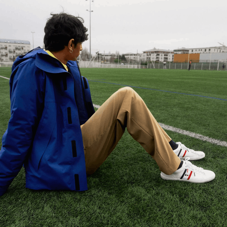 hombres Lacoste blanco/azul marino y rojo 407 zapatillas lerond tricolore de piel y material sintético N6XZ21914