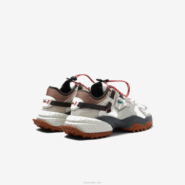 hombres Lacoste blanco roto y marrón ow8 zapatos de exterior l-guard breaker textil N6XZ21777