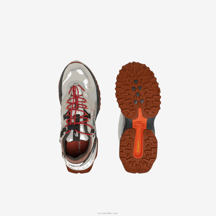 hombres Lacoste blanco roto y marrón ow8 zapatos de exterior l-guard breaker textil N6XZ21777