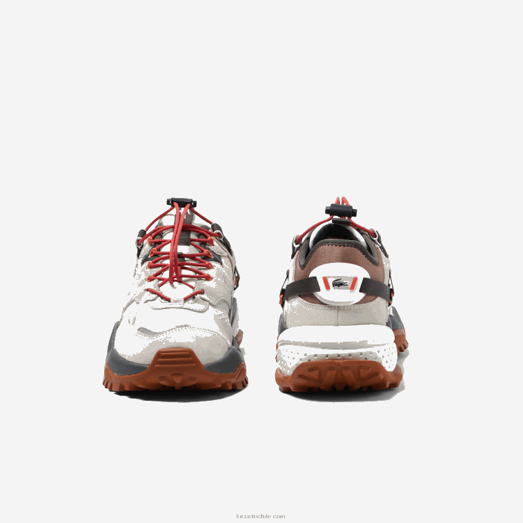 hombres Lacoste blanco roto y marrón ow8 zapatos de exterior l-guard breaker textil N6XZ21777
