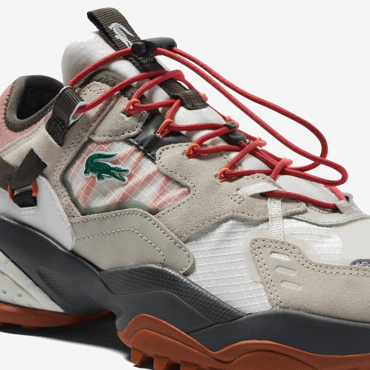 hombres Lacoste blanco roto y marrón ow8 zapatos de exterior l-guard breaker textil N6XZ21777