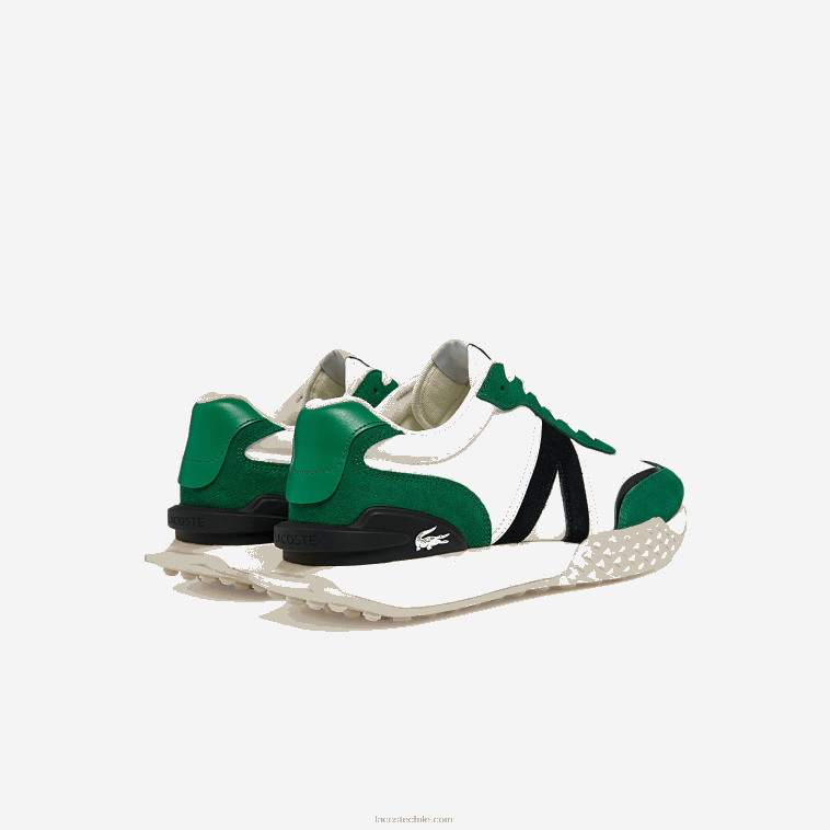 hombres Lacoste blanco/verde 082 tenis L-Spin Deluxe con detalles textiles N6XZ21870