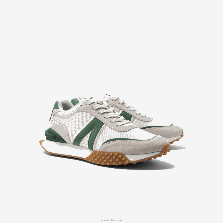hombres Lacoste blanco/verde 082 tenis l-spin deluxe de piel N6XZ21738