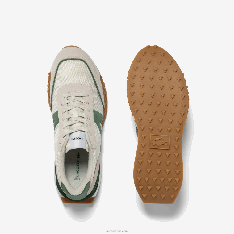 hombres Lacoste blanco/verde 082 tenis l-spin deluxe de piel N6XZ21738